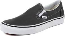 Amazon.com | Vans Unisex Classic Slip-On Skate Shoe Charcoal 10 ...