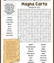MAGNA CARTA Word Search Puzzle Worksheet Activity