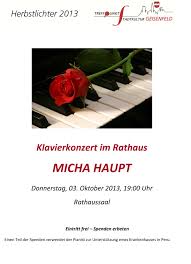 Stadt Geisenfeld - Klavierkonzert im Rathaus - MICHA HAUPT