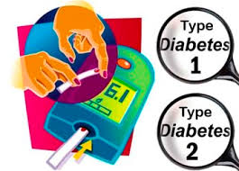 Type 1 and Type 2 diabetes