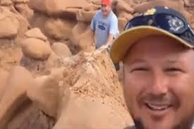 Glenn Taylor and David Hall could face up to five years in prison if convicted after they posted a gloating video on YouTube. Share; Share; Tweet; +1; Email - Men-destroy-rock-formation-in-Goblin-Valley