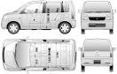CAR blueprints - 2005 Mitsubishi Ek Hatchback blueprint
