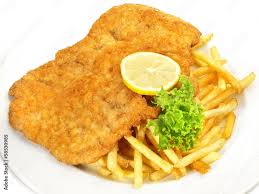 Image result for schnitzel mit pommes