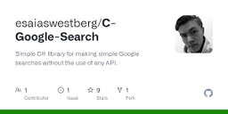 C-Google-Search/GoogleSearch.cs at master · esaiaswestberg/C ...