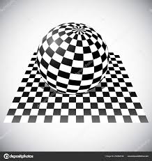 Image result for sphere checkered plane raytrace
