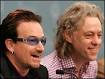 Bono and Sir Bob Geldof at