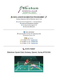 Image result for Ebbisham Badminton Club