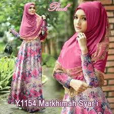 Baju Gamis Bergo Cantik Markhimah Y1154 - Busana Muslim Renda