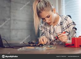 Image result for woman soldering
