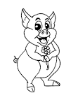 Pig coloring page
