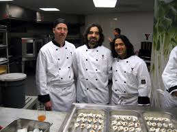 L-R: Chef instructors Dan Prewer, Adam Lariviere, and Kelvin Ramjattan (director), happy to be in the new location. - 20100204YMCA04
