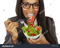 Image result for women eating salad and smiling