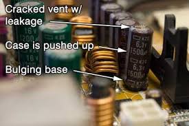 Image result for blown capacitor