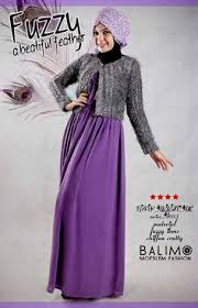 Baju Muslim GAMIS Modern » B Fuzzy Grey Purple