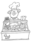 Les coloriage des metiers du patissier au BOULANGER en passant par ...