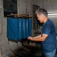 True blue: Indigo-dyed fabrics are hung inside Masanao Shiroma\u0026#39;s workshop. - fs20111101a3c-200x200