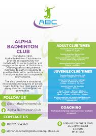 Image result for Alpha Badminton Club