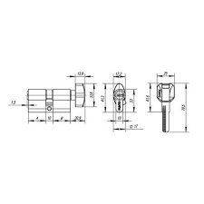 Image result for Цилиндровый механизм с вертушкой R602/70мм(30+10+30)СР хром 5кл 6941899109198