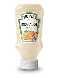 Heinz Knoblauch Sauce. Über; Nährwertangaben