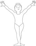 Gymnastics coloring page