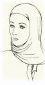 Medieval woman=s head