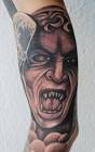 Art Junkies Tattoo Studio : Tattoos : Religious Demon : black and ... - scooter