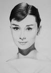 Audrey Hepburn Drawing - Audrey Hepburn Fine Art Print - Steve Hunter - audrey-hepburn-steve-hunter