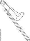 Trombone coloring page