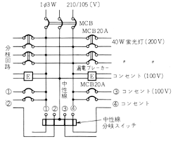 Image result for 単相3線100v　コン %B