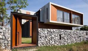 Model Pagar Rumah Batu Alam, Desain Minimalis Modern | rumah bagus ...
