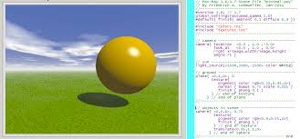 Image result for sphere checkered plane raytrace