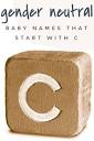 Gender Neutral, Unisex C- Baby Names | Baby name letters, English ...
