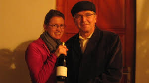 Emma and Lajos Gál posing with our favorite white, the 2009 Egerszóláti Olaszrizling from the Kantor-Tag vineyard. Outstanding wine. - emma-and-lajos-gal-posing-with-our-favorite-white-the-2009-olaszriesling-from-the-kantor-tag-vineyard-outstanding-wine