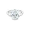 DB Classic oval-shaped and pear-shaped diamond ring | De Beers US