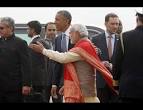 PHOTOS: Narendra Modi junks protocol at airport for Barack Obama.