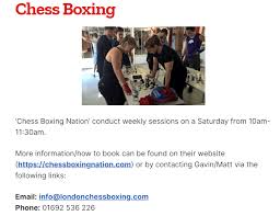Image result for Islington Chessboxing Club