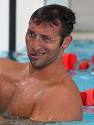 Ian Thorpe checks his time
