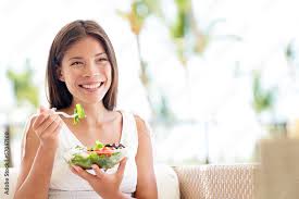 Image result for women eating salad and smiling