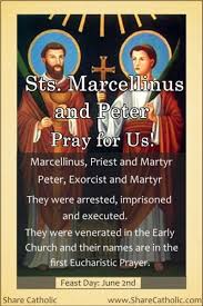 Image result for Saints Marcellinus and Peter