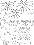 New Years coloring page