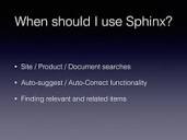 Using Sphinx for Search in PHP | PPT