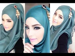 �???Hijab Tutorial-15�??? Cara Memakai Jilbab Pashmina ❤ Simple Blue ...