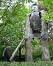 stagger into on a dark knight. This sculpture was outside the main folly - via Daymix