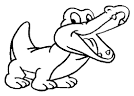 Crocodile coloring page