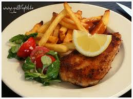 Image result for schnitzel mit pommes