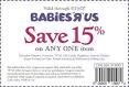 BabiesRUs 15% in-store coupon at ProBargainHunter.