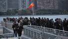 New York City storm aftermath: Thousands join huge lines for buses ...
