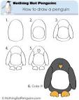 how to draw a pinquin