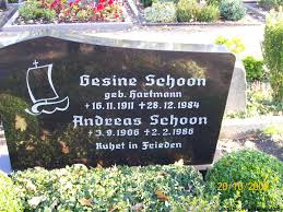 Grab von Andreas Schoon (03.09.1906-02.02.1986), Friedhof ...