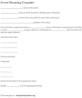 Event Planning Template Sample Templates